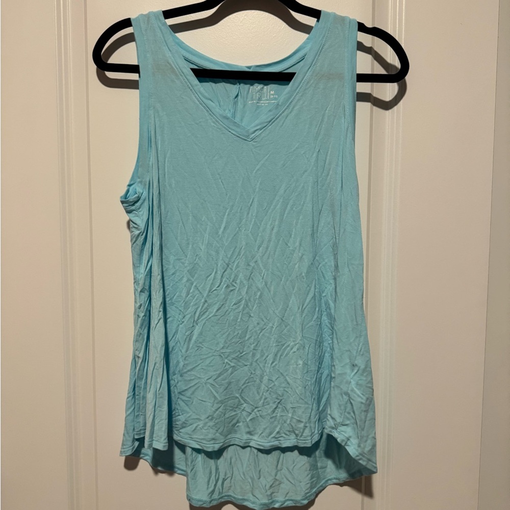 Light Blue Sleeveless Women's Top